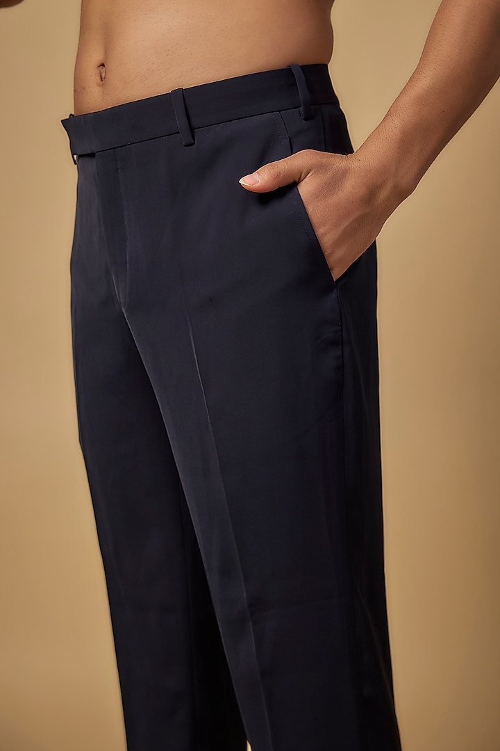 Black Cotton & Cotton Matka Pants by Qbik Men at Pernia's Pop Up Shop