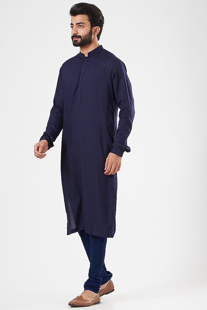 Multi-Colored Viscose Wool Printed Bundi Jacket Set by Qbik Men at Pernia's Pop Up Shop