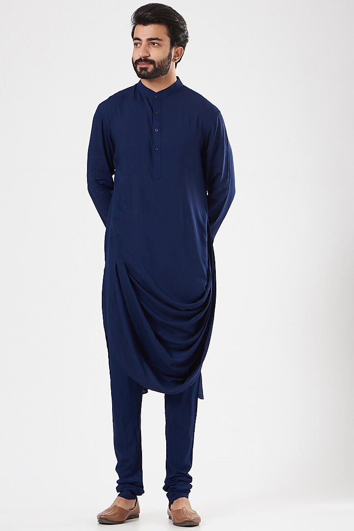 Multi-Colored Viscose Wool Printed Bundi Jacket Set by Qbik Men at Pernia's Pop Up Shop
