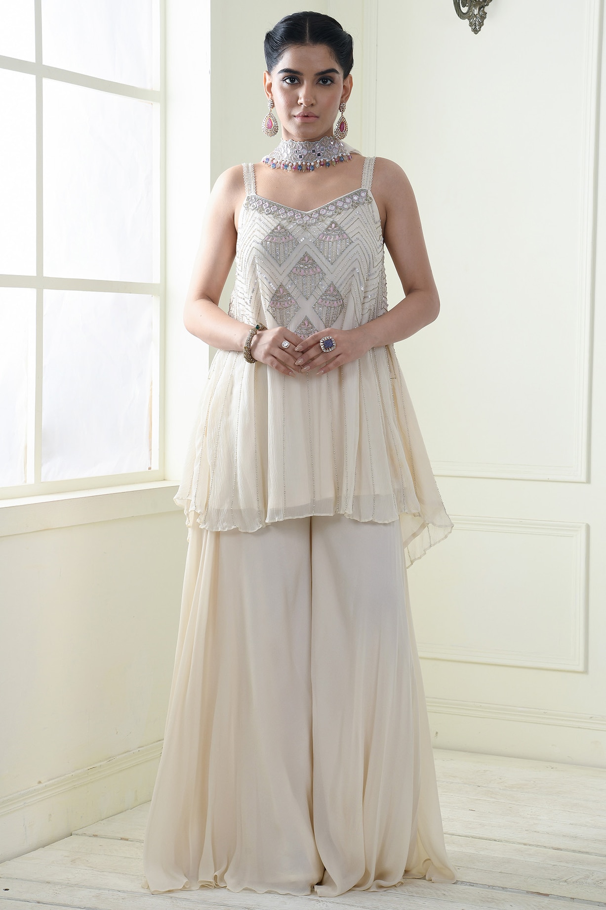 Sonia Strappy Sharara Set main image 1