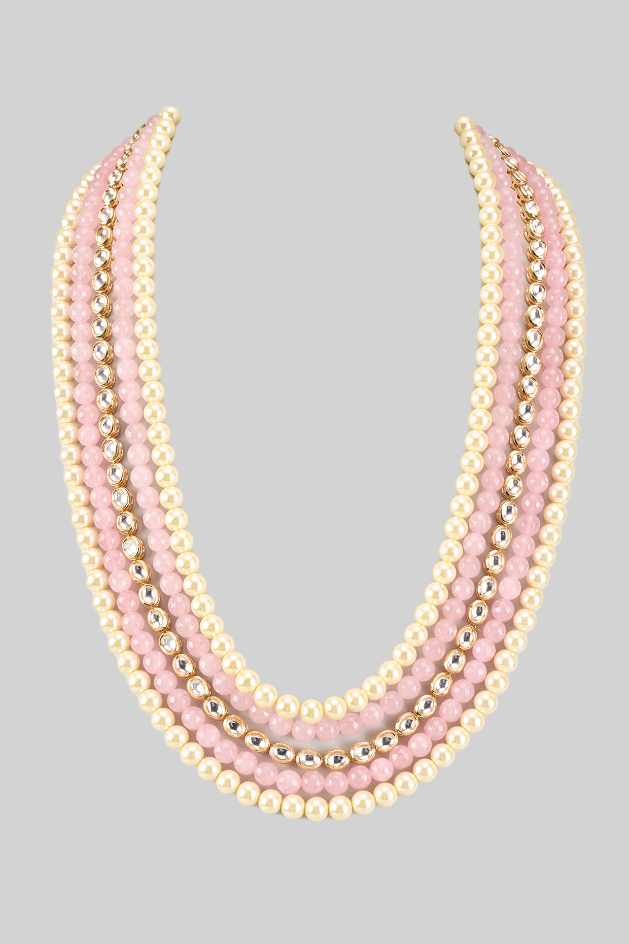 Pink & Ivory Pearl Mala by Qbik Men