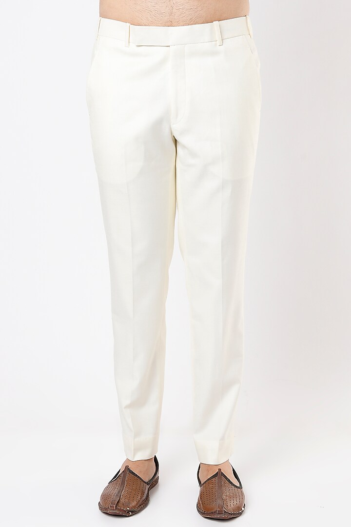 White Embroidered Draped Indo-Western Jacket Set by Qbik Men at Pernia's Pop Up Shop