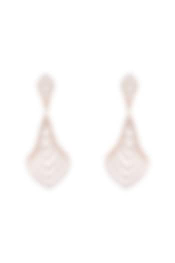 18kt Rose gold diamond cascade earrings by Qira Fine Jewellery