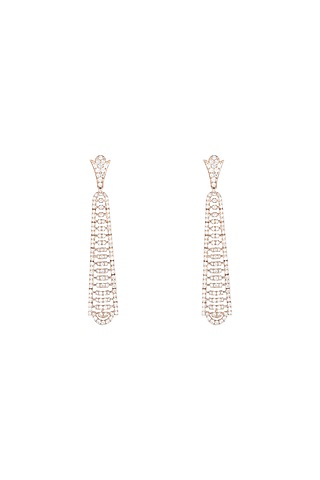 18kt Rose gold diamond spectrum earrings by Qira Fine Jewellery