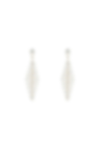 18kt Yellow gold diamond balance two tone earrings by Qira Fine Jewellery