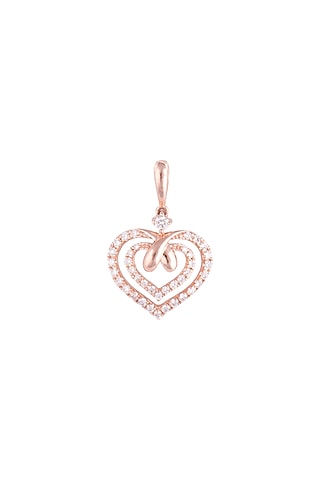 18kt Rose gold diamond infinity heart pendant by Qira Fine Jewellery