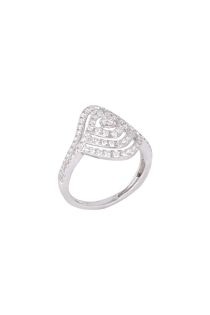 18kt White gold diamond rhythm ring by Qira Fine Jewellery at Pernia's Pop Up Shop