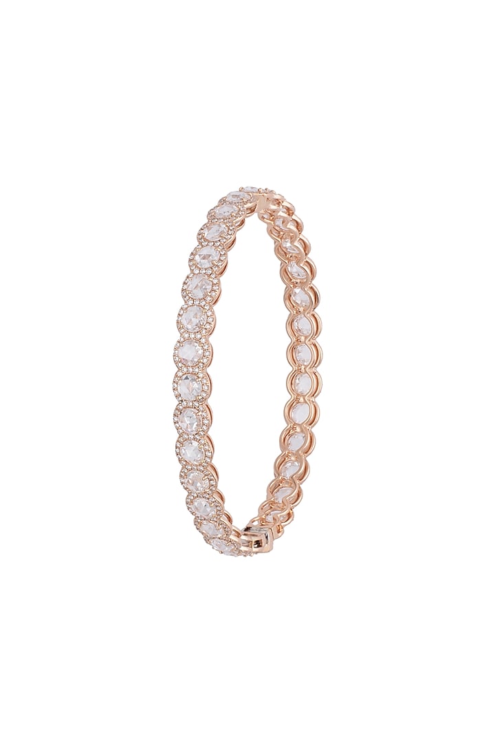 18kt Rose gold diamond infinity bracelet by Qira Fine Jewellery