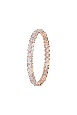 18kt Rose gold diamond infinity bracelet by Qira Fine Jewellery