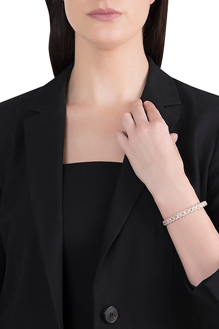 18kt Rose gold diamond infinity bracelet by Qira Fine Jewellery at Pernia's Pop Up Shop