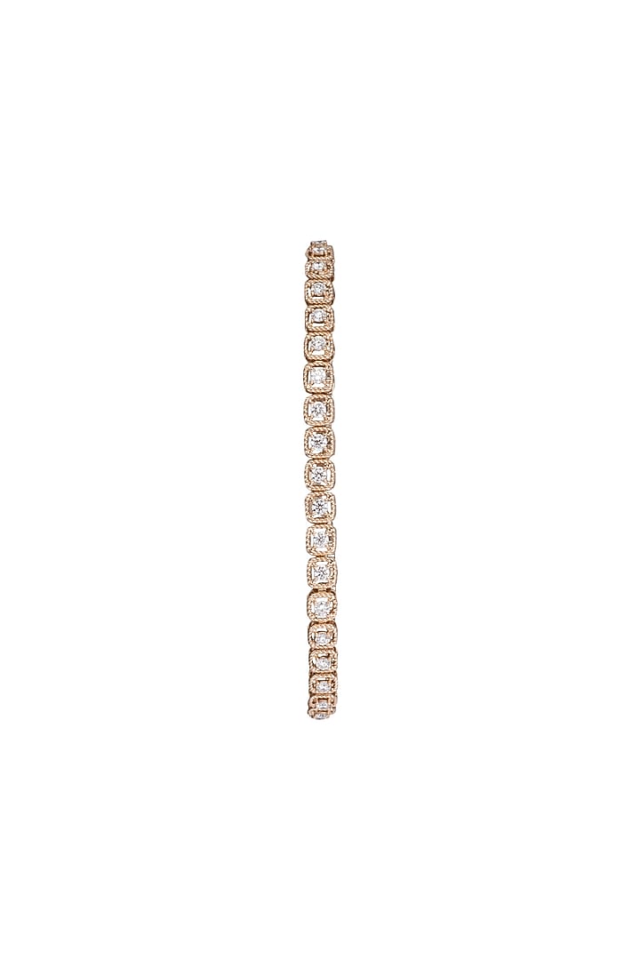 18kt Rose gold adjustable diamond halo bracelet by Qira Fine Jewellery at Pernia's Pop Up Shop