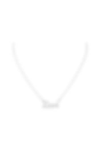 18kt White gold love diamond pendant by Qira Fine Jewellery