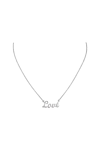 18kt White gold love diamond pendant by Qira Fine Jewellery