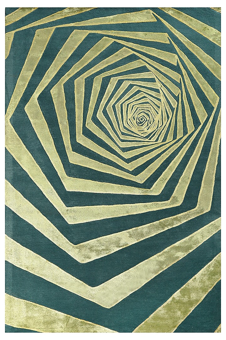 Green Hand-Tufted Carpet by QAALEEN at Pernia's Pop Up Shop