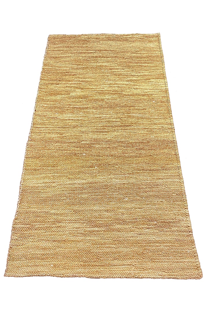 Gold Hand-Woven Carpet by QAALEEN at Pernia's Pop Up Shop