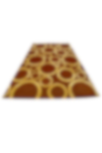 Brown & Gold Hand-Tufted Carpet by QAALEEN at Pernia's Pop Up Shop