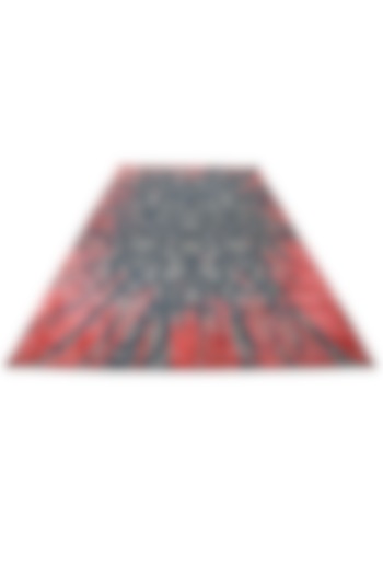 Grey & Coral Hand-Tufted Carpet by QAALEEN at Pernia's Pop Up Shop