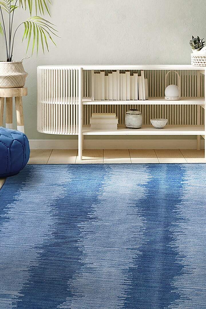 Blue Hand-Tufted Carpet by QAALEEN at Pernia's Pop Up Shop