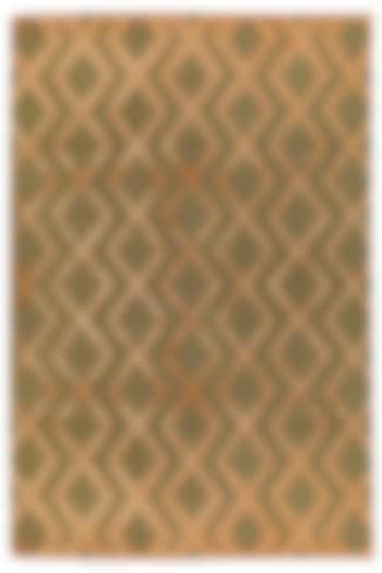 Light Brown & Orange Hand-Tufted Carpet by QAALEEN
