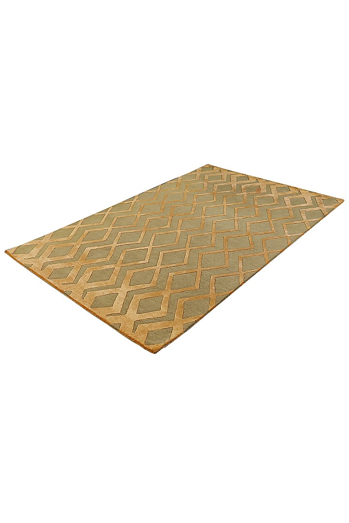 Light Brown & Orange Hand-Tufted Carpet by QAALEEN at Pernia's Pop Up Shop