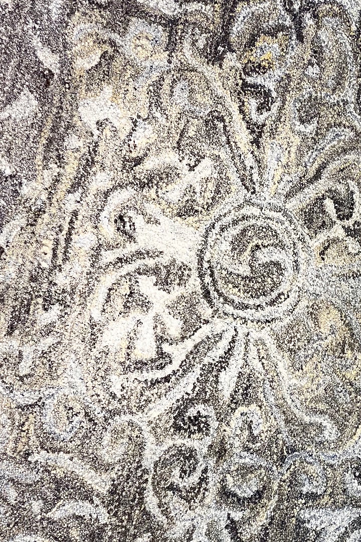 Grey & Beige Hand-Tufted Carpet by QAALEEN at Pernia's Pop Up Shop