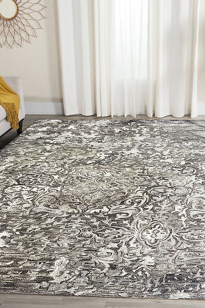 Grey & Beige Hand-Tufted Carpet by QAALEEN at Pernia's Pop Up Shop