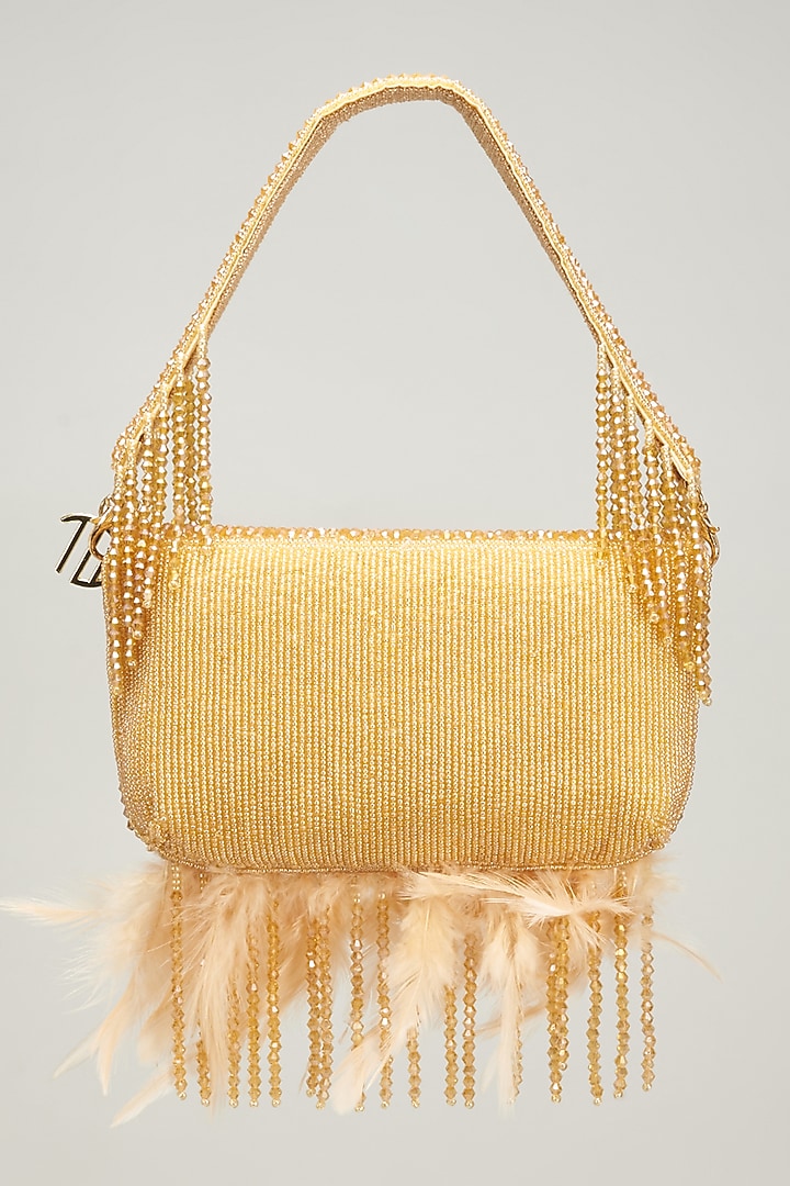 Yellow Jute Embellished Envelope Clutch by Quirky Tales at Pernia's Pop Up Shop