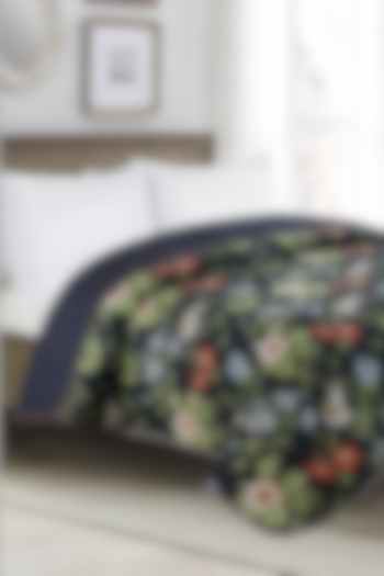 Multi-Colored Floral Quilted Bedspread by Quilting Tree