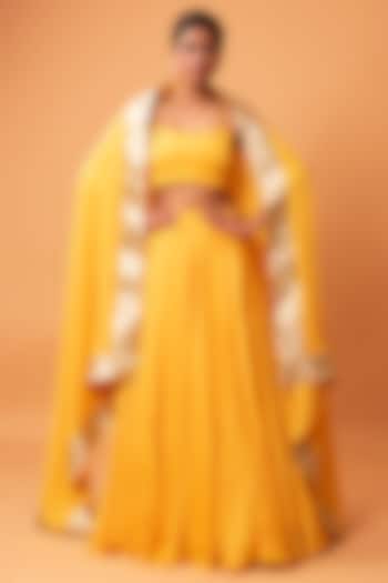 Bright Yellow Modal Lehenga Set by Quench A Thirst