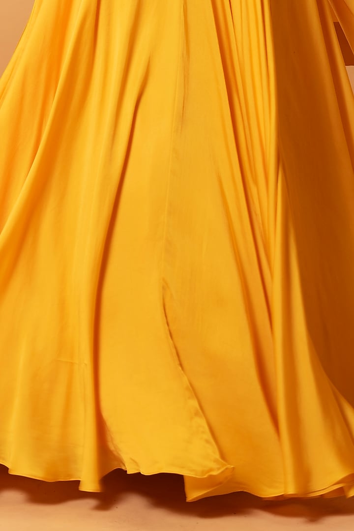 Bright Yellow Modal Lehenga Set by Quench A Thirst at Pernia's Pop Up Shop