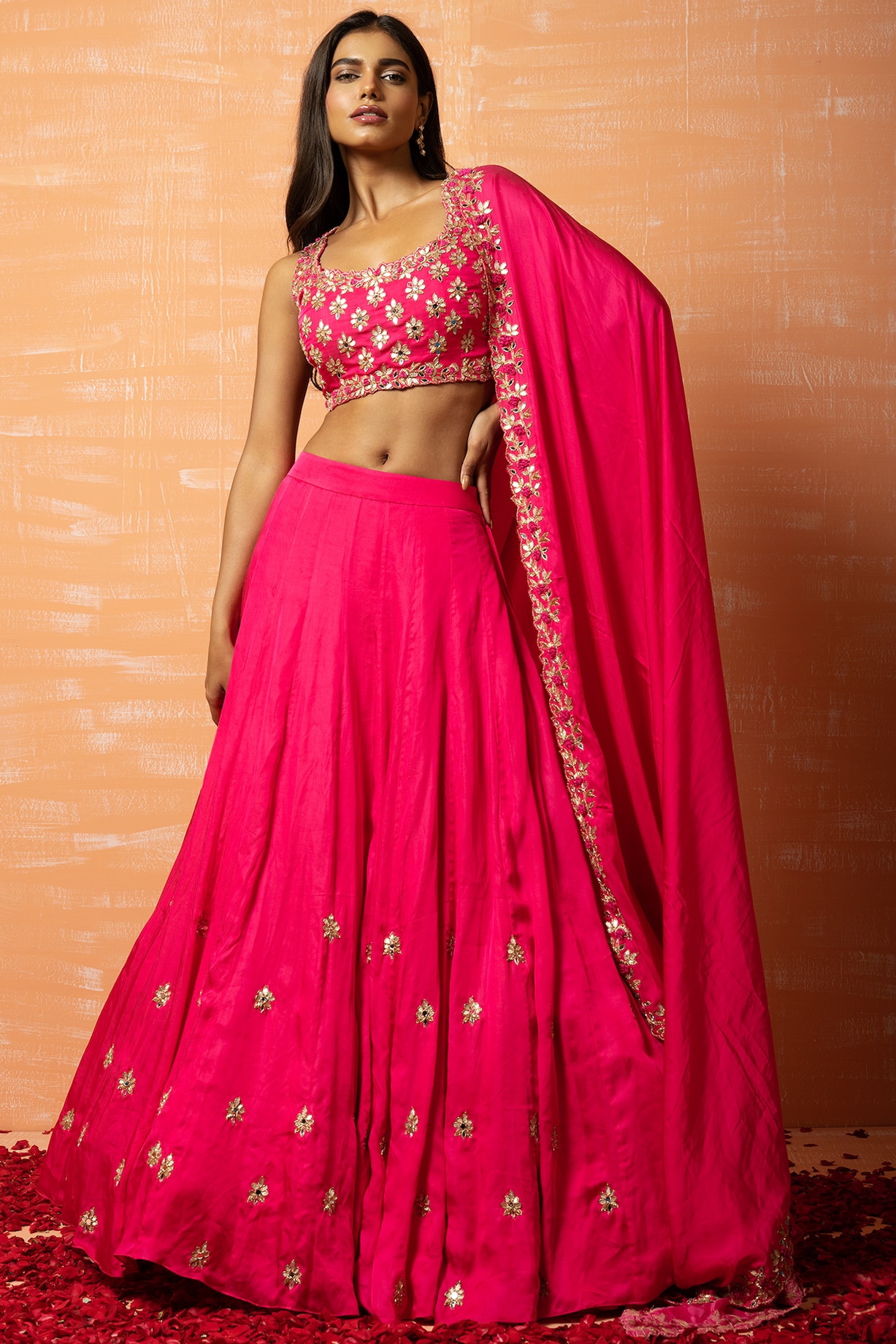 Hot pink lehenga skirt hotsell