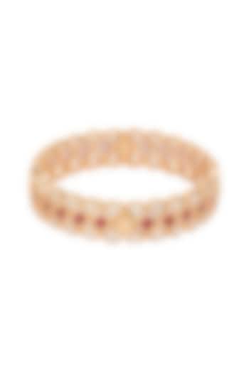 Gold Finish Kundan Polki & Red Stone Kada by Queen Be at Pernia's Pop Up Shop