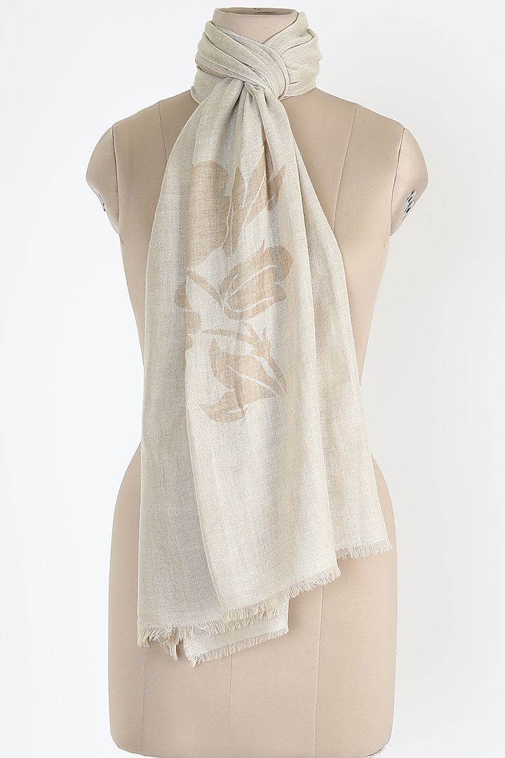 Ivory Air Cashmere Shawl by Queenmark