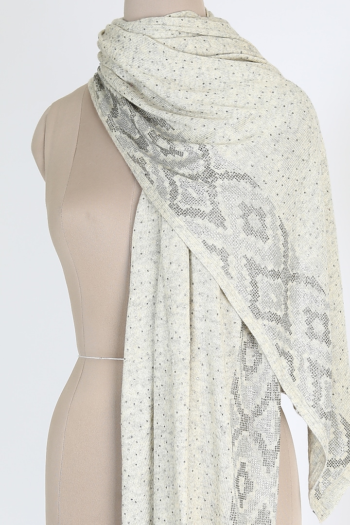 Light Grey Ikat Shaw by Queenmark at Pernia's Pop Up Shop