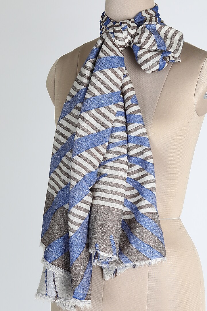 Brown Silk Cashmere Shawl by Queenmark at Pernia's Pop Up Shop