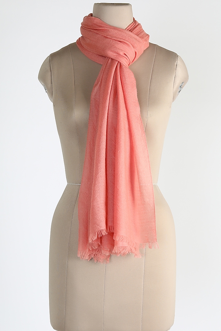 Coral Air Cashmere Shawl by Queenmark at Pernia's Pop Up Shop