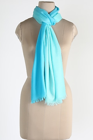 Light Blue Air Cashmere Shawl by Queenmark