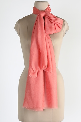 Coral Shawl In Air Cashmere by Queenmark