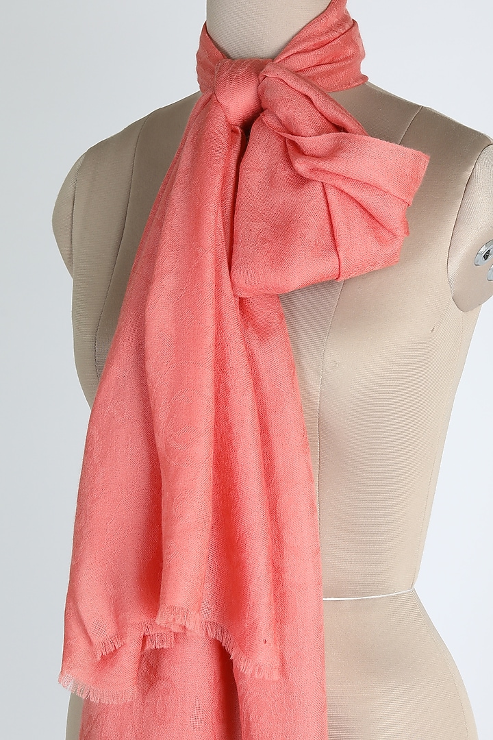 Coral Shawl In Air Cashmere by Queenmark at Pernia's Pop Up Shop