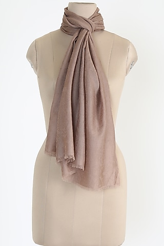 Light Brown Air Cashmere Shawl by Queenmark