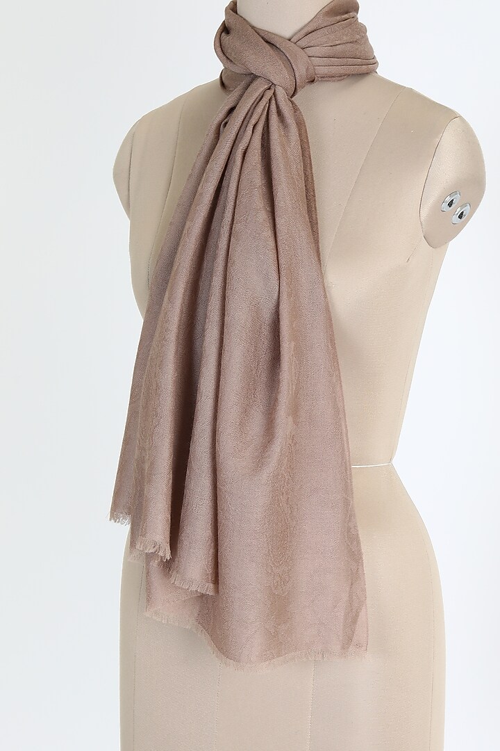 Light Brown Air Cashmere Shawl by Queenmark at Pernia's Pop Up Shop