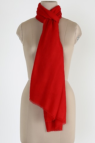 Red Air Cashmere Shawl by Queenmark