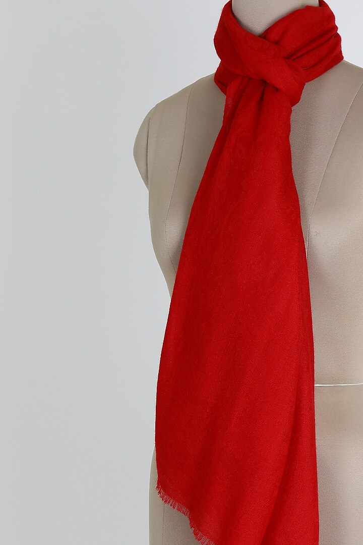 Red Air Cashmere Shawl by Queenmark at Pernia's Pop Up Shop