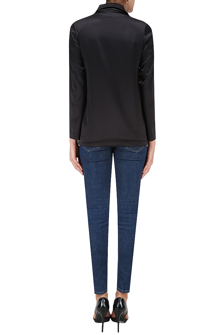 Black hand appliqued jacket available only at Pernia's Pop Up Shop.