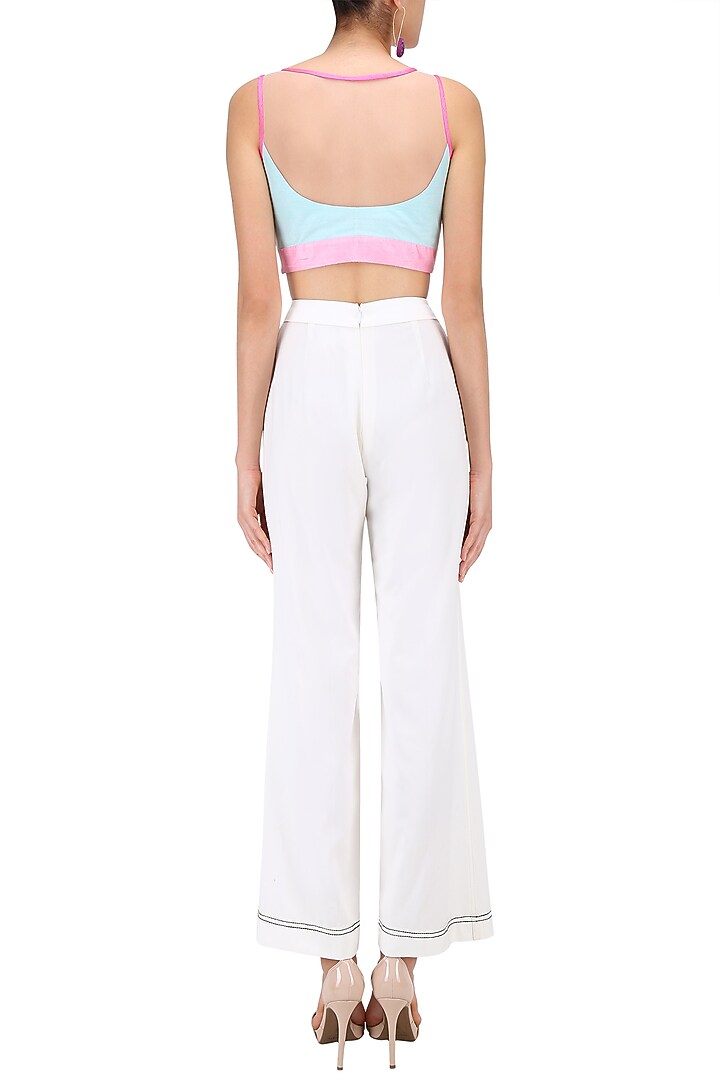 White box pleated trouser pants available only at Pernia's Pop Up Shop.