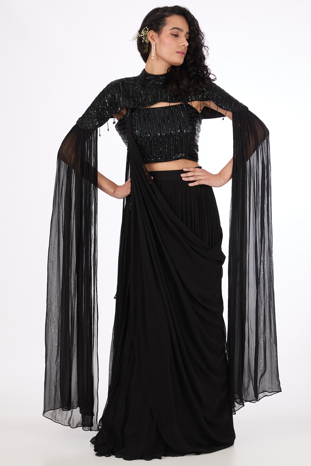 Buy Juniper Black Velvet Printed Lehenga Choli Dupatta Set for Women s  Online @ Tata CLiQ