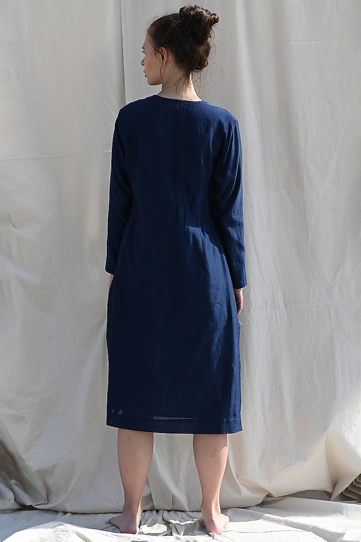 Poseiden Blue Handwoven Kurta by Raffughar at Pernia's Pop Up Shop