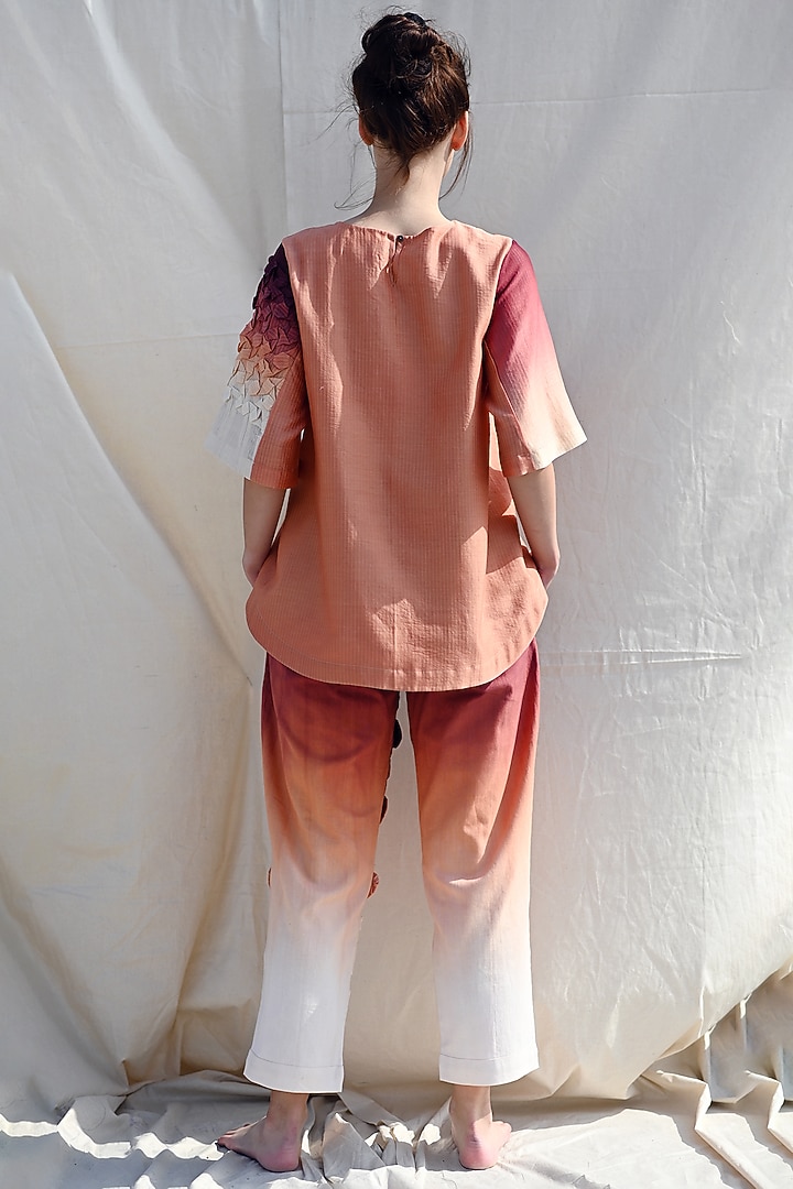 Syrup Brown & Ochre Handwoven Top by Raffughar at Pernia's Pop Up Shop