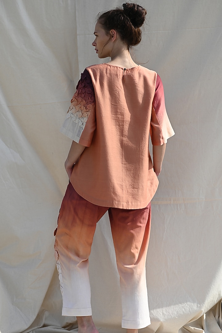 Syrup Brown & Ochre Handwoven Trousers by Raffughar at Pernia's Pop Up Shop