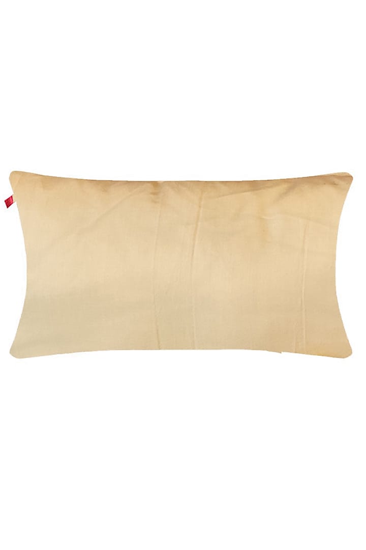 Cream White Cotton Silk Blend Cushion Cover by RAFFINEE at Pernia's Pop Up Shop